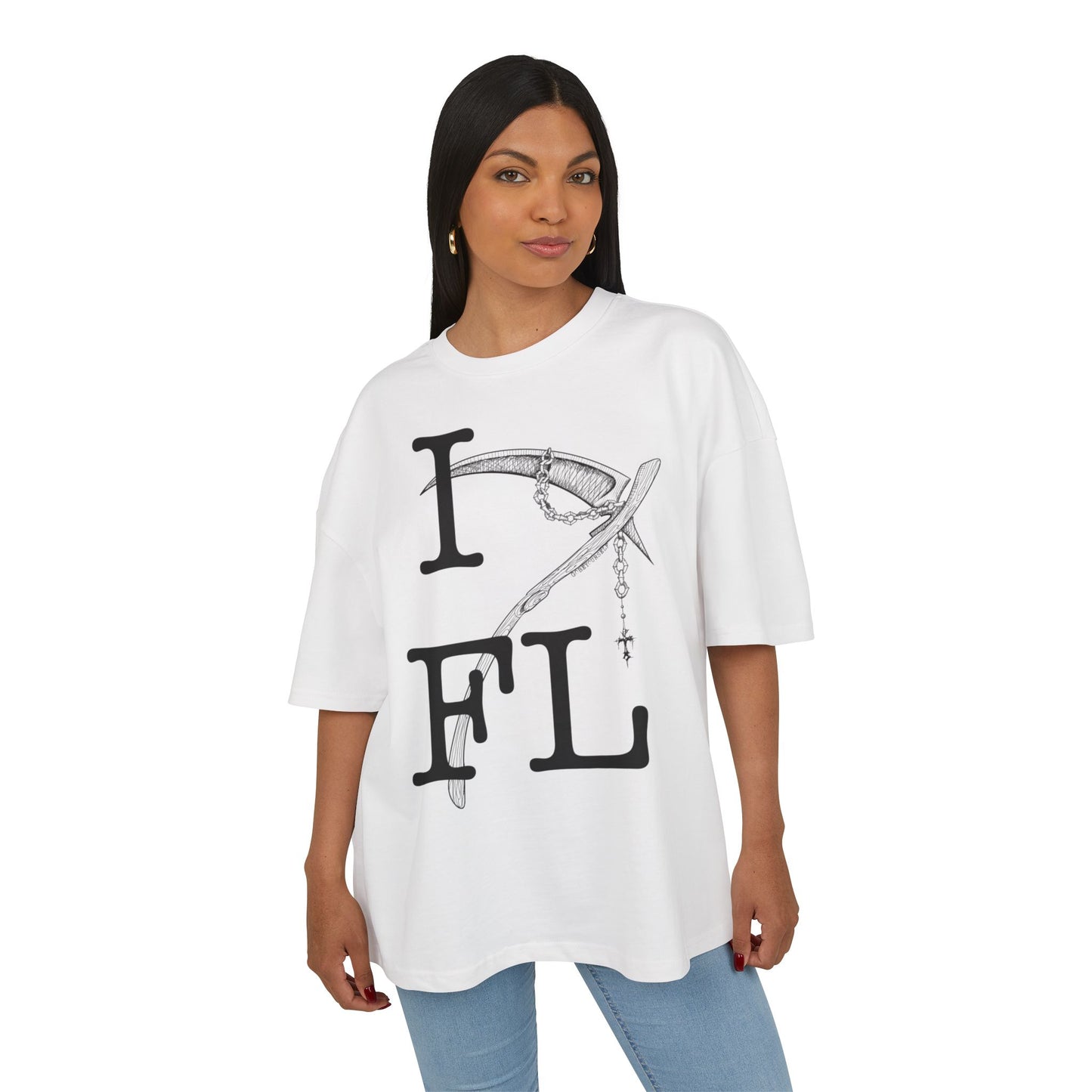 I Will Die In Florida Scythe Tee White