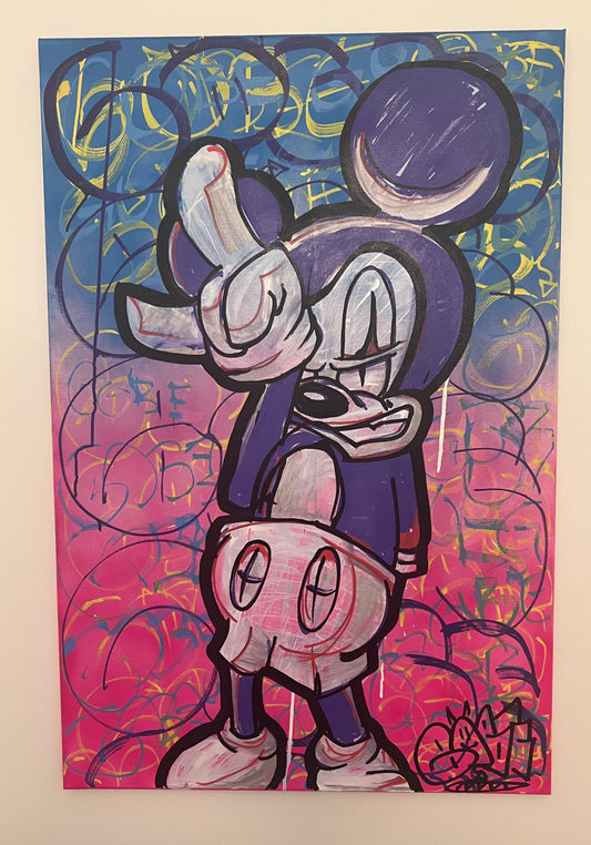 Bad Mickey Acrylic Painting