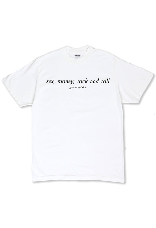 sex, money, rock and roll tee